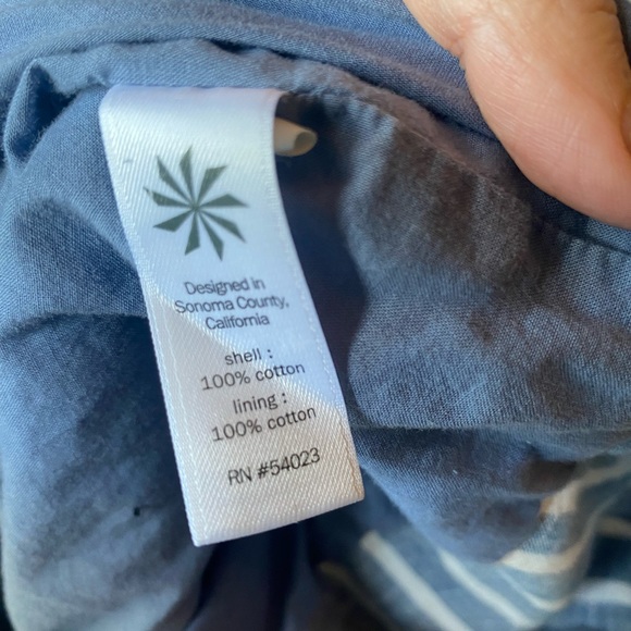 ❌SOLD❌ ATHLETA BARBADOS SWIM COVER UP SMALL CHAMBRAY LINED DRESS - Picture 6 of 7